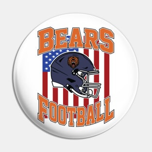 Retro Bears Football Pin