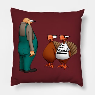 Funny Spectickles Thanksgiving Delicious Turkey Cartoon Humor Pillow