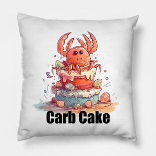 Carb Cake (Crab Cake misspelled) Joke Meme Pillow