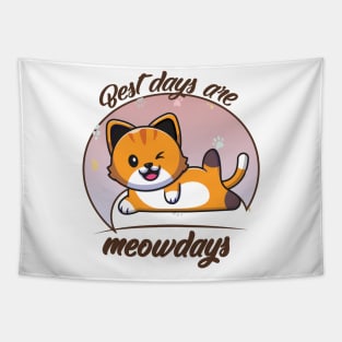 best days are meowdays Tapestry