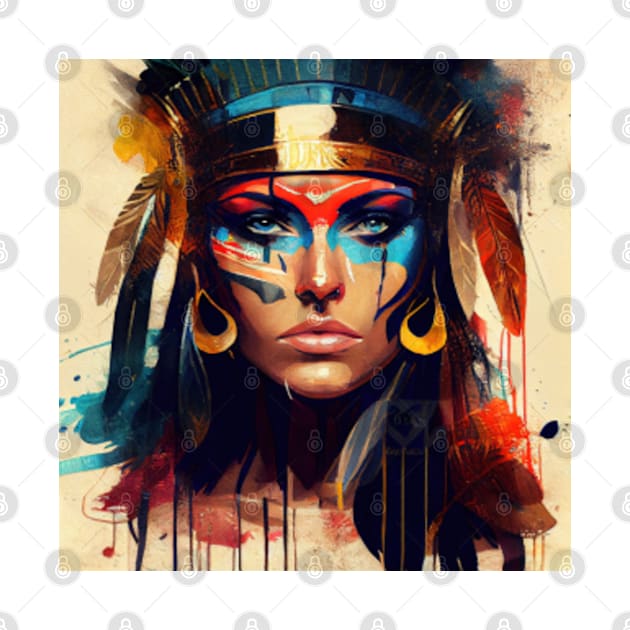 Powerful Egyptian Warrior Woman #7 by Chromatic Fusion Studio