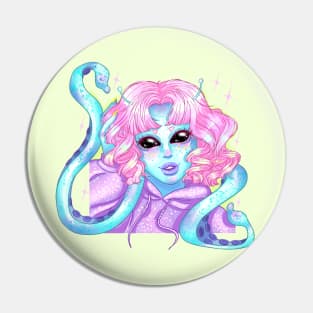 Pastel Alien Girl Pin