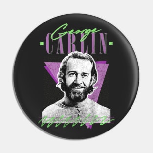 George Carlin // Vintage Style Fan Art Design Pin