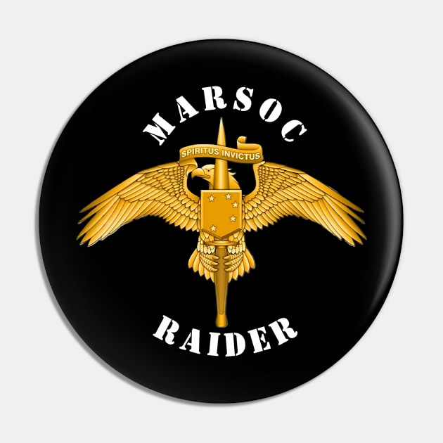 MARSOC Raider - USMC - Deep Black Pin by Desert Owl Designs