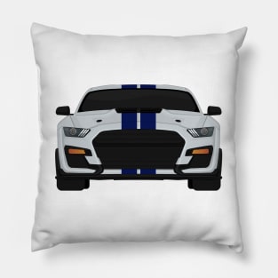 Shelby GT500 2020 Iconic-Silver + Kona-Blue Stripes Pillow