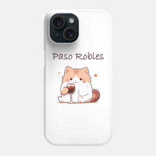 Paso Robles Cat Wine Cheers Phone Case