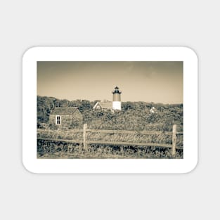 Nauset Beach,  Seashore and lighthouse. Cape Cod, USA.  imagine this on a  card or as wall art fine art canvas or framed print on your wall Magnet