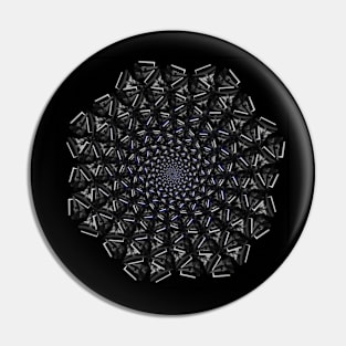 Fractal Geometry Mandala Pin