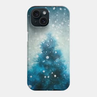 Pine Tree In Snowstorm Phone Case