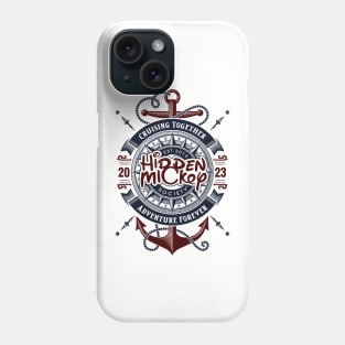 HMS Two-Anchor Nautical 2023 Edition T-Shirt (Navy & Maroon) Front & Back T-Shirt T-Shirt Phone Case