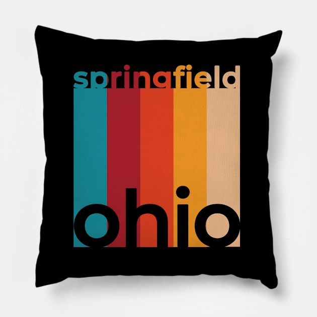 Springfield Ohio Retro Pillow by easytees