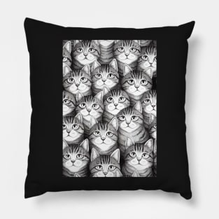 Lots of Cats. Perfect gift for Cats Lovers or for National Cat Day, #24 Pillow