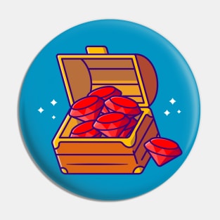 Diamond In Box Cartoon Pin