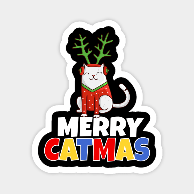Merry Catmas Magnet by Work Memes