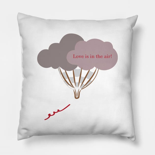 Love is in the air Pillow by dddesign