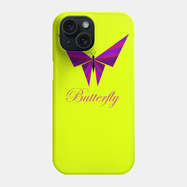 Neon butterfly Phone Case by SAMUEL FORMAS