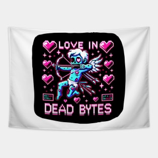 Pixel Love Zombie: 8-Bit Romance and Gaming Art Tapestry