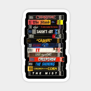 Stephen King VHS Movies Stack Magnet