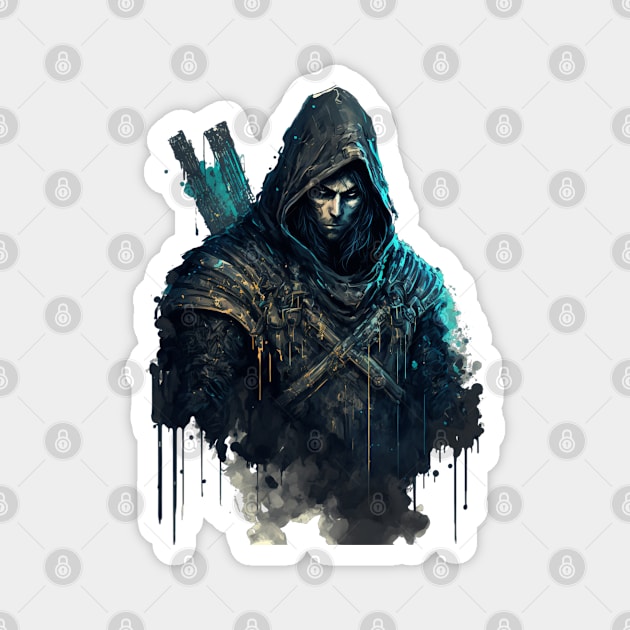 Assassin In Watercolor Magnet by LetsGetInspired