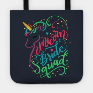 Unicorn Bride Squad Funny Wedding Party Gifts Tote