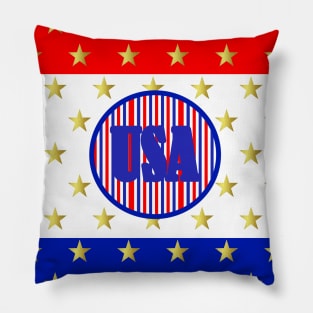 Red White Blue American Fourth Of July Pillow