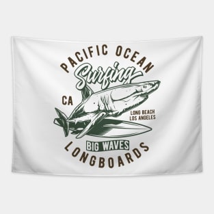 Pacific ocean surfing Tapestry