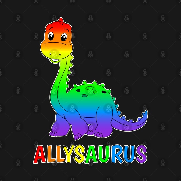 Diplodocus Dinosaur Is An LGBTQ Allysaurus - Gay Pride Ally by brodyquixote