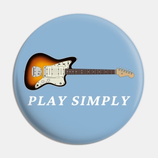 Play Simply Offset Style Electric Guitar Sunburst Color Pin