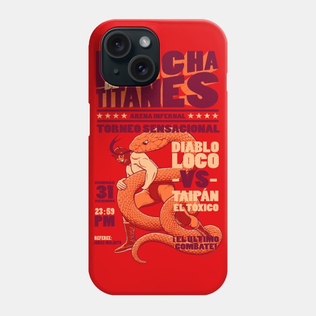 Lucha de Titanes Phone Case by victorcalahan