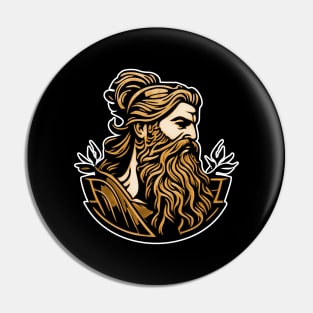 Viking - Bearded Warrior With Long Hair Pin