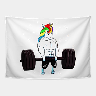 Unicorn Weightlifter Tapestry