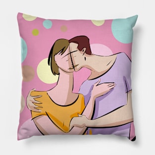 Lovers Kissing Pillow