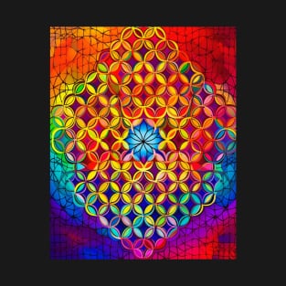 Elevate Your Home: Create a Captivating Display with High-Quality Flower of Life Mandala Art T-Shirt