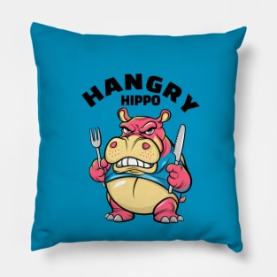 Hangry Hippo Pillow