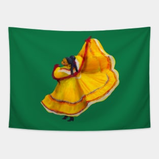 Baile Folklorico Vestido Amarillo Tapestry