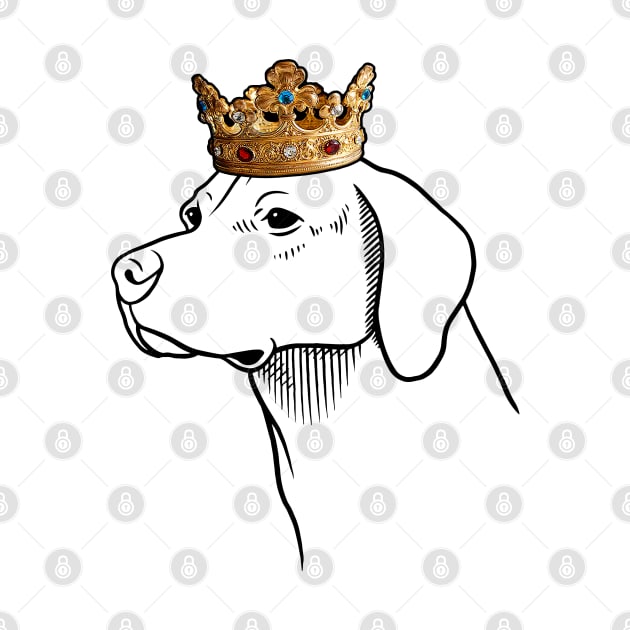 English Foxhound Dog King Queen Wearing Crown by millersye