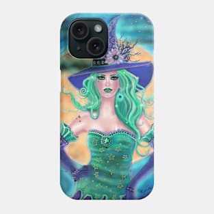 Halloween witch Zoey by Renee Lavoie Phone Case