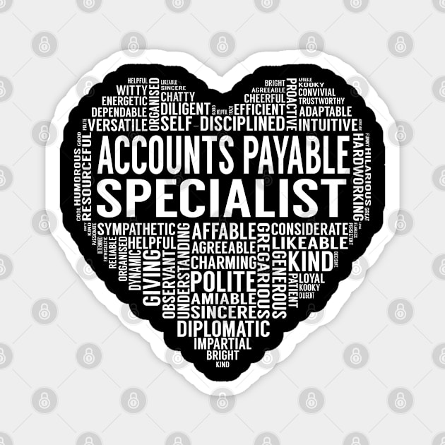 Accounts Payable Specialist Heart Magnet by LotusTee