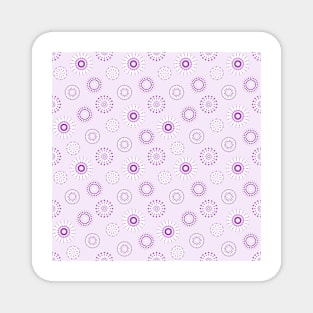 repeating abstract pattern of dotted circles delicate purple Magnet