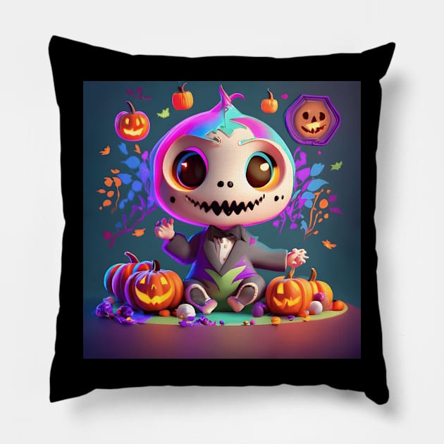 Baby Jack O Skeleton Pillow by Shiwwa