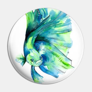 Betta Fish Green Pin