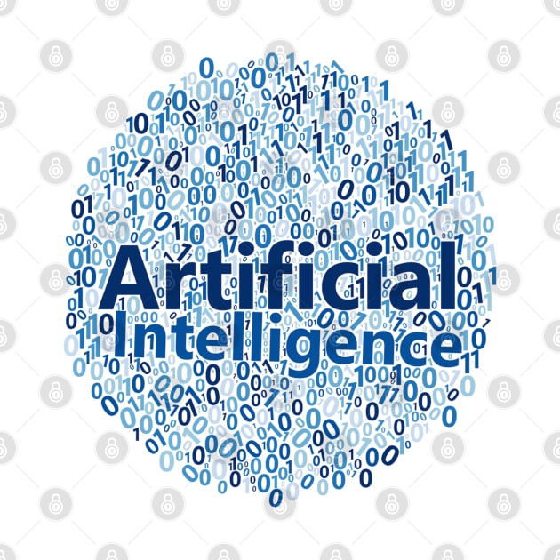 Artificial Intelligence Data Science Word Cloud | Blue by aRtVerse