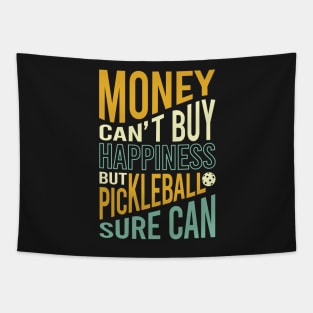 Funny Pickleball Saying Pickleball Happiness Tapestry