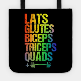 LGBTQ Weightlifting Lats Glutes Biceps Triceps Quads squad Tote