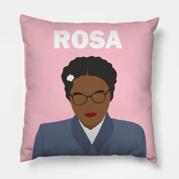 Rosa Parks - Minimalist Pillow by valentinahramov