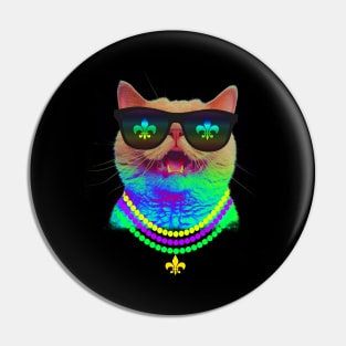 'Mardi Gras Cat' Fashionable Cats Lover Gift Pin