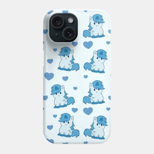 Cute Blue Valentine Unicorn pattern Phone Case