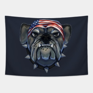 American Badass Bulldog Tapestry