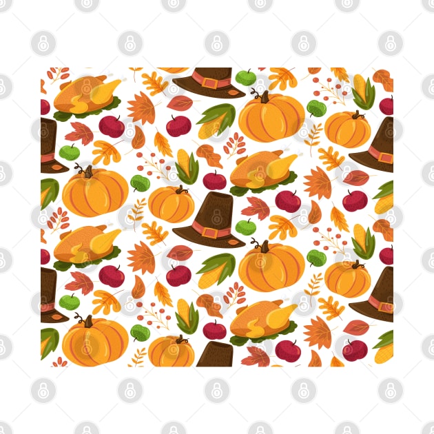 thanksgiving turkey pattern by DragonTees