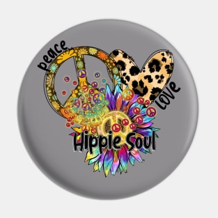 Peace Love Hippie Soul Pin